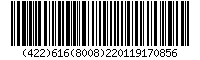 Kod kreskowy EAN-128, zakodowano kraj pochodzenia jednostki handlowej oraz aktualną datę i czas produkcji