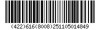 Kod kreskowy EAN-128, zakodowano kraj pochodzenia jednostki handlowej oraz aktualną datę i czas produkcji