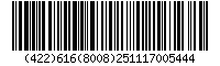 Kod kreskowy EAN-128, zakodowano kraj pochodzenia jednostki handlowej oraz aktualną datę i czas produkcji