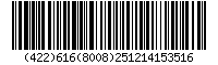 Kod kreskowy EAN-128, zakodowano kraj pochodzenia jednostki handlowej oraz datę i czas produkcji Kod kreskowy EAN-128, zakodowano kraj pochodzenia jednostki handlowej oraz aktualną datę i czas produkcji