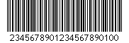 Kod kreskowy Przeplatany 2 z 5, zakodowano cyfry 2345678901234567890110