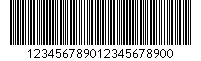 Kod kreskowy Matrix 2 z 5, zakodowano cyfry 123456789012345678900