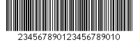 Kod kreskowy Matrix 2 z 5, zakodowano cyfry 234567890123456789010