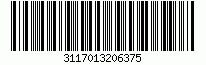 Kod kreskowy Codabar, zakodowano znaki 3117013206375