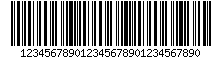 Kod kreskowy Code-128 (Kod-128), zakodowano cyfry 123456789012345678901234567890