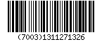 Kod kreskowy EAN-128 (GS1-128), zakodowano datę 13-11-27 13:26