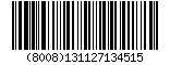 Kod kreskowy EAN-128 (GS1-128), zakodowano datę i czas produkcji 13-11-27 13:45:15